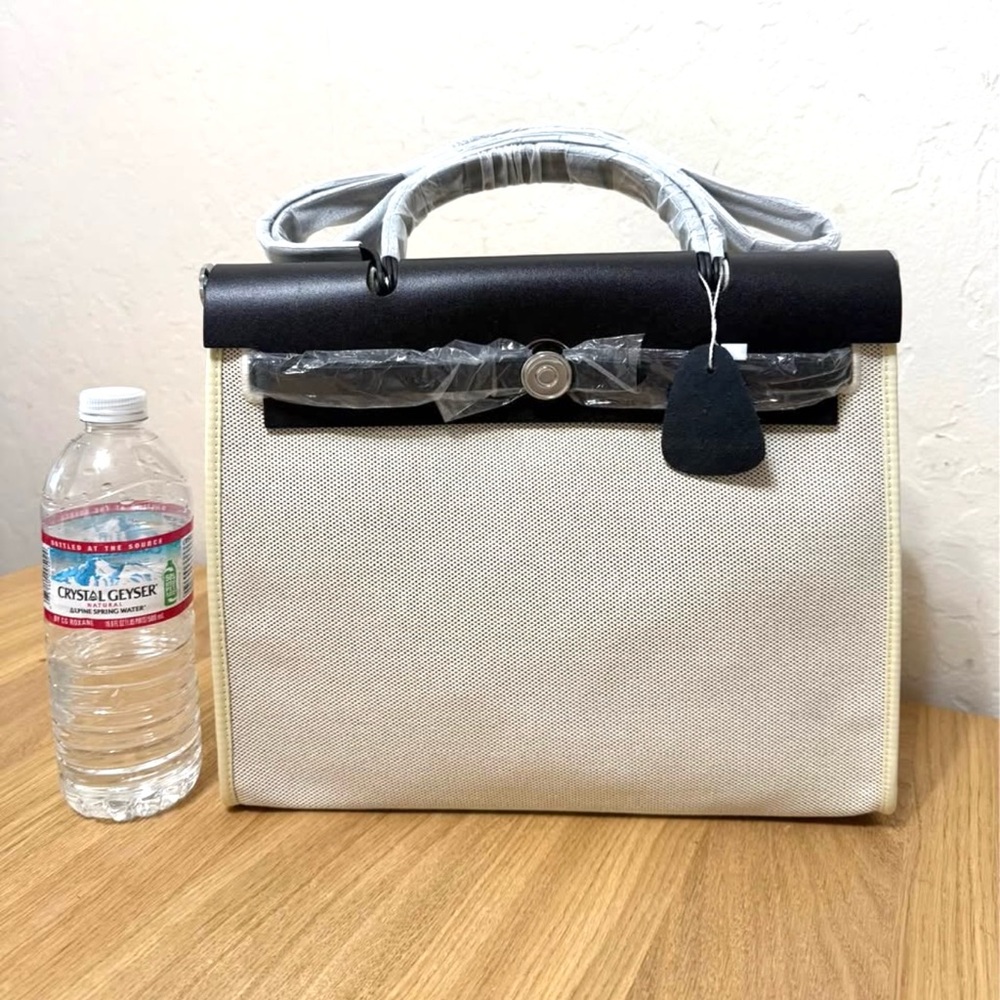 Elegant Cream and Black Women's Handbag